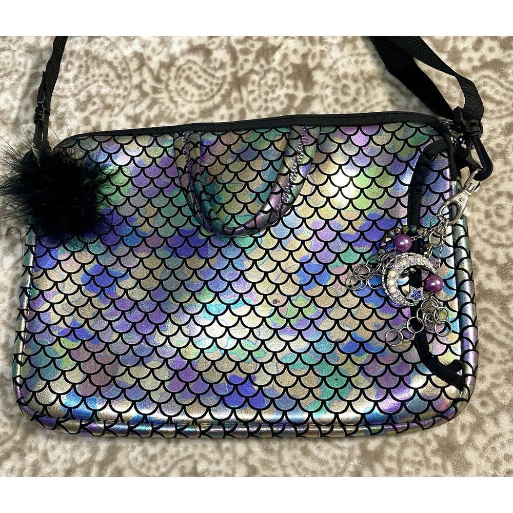 Iridescent Mermaid Scale Laptop Messenger Carrying Bag/Sleeve 11X15